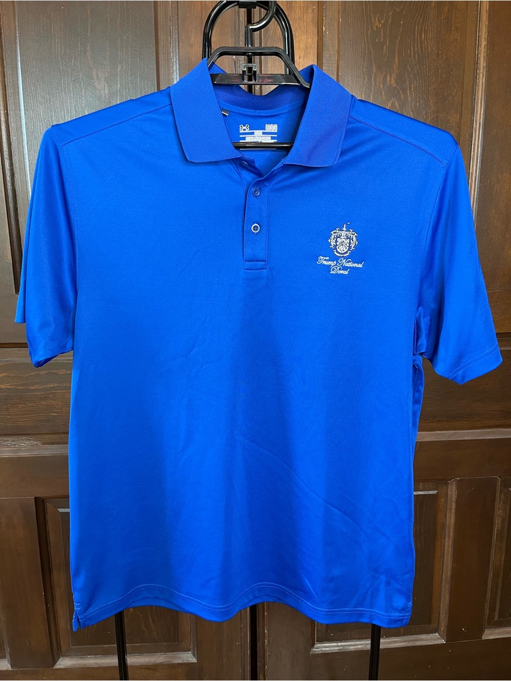 Trump National Doral Under Armour Loose Polo Golf Shirt Men's Size Large Blue